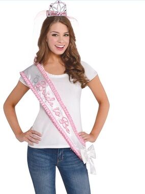 Bride to Be Satin Sash with Pink Trim
